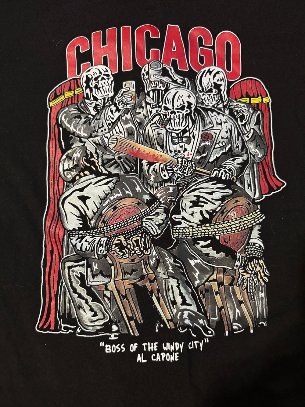 Chicago 'Boss of the Windy City' Graphic Tee - Black 22.5x29